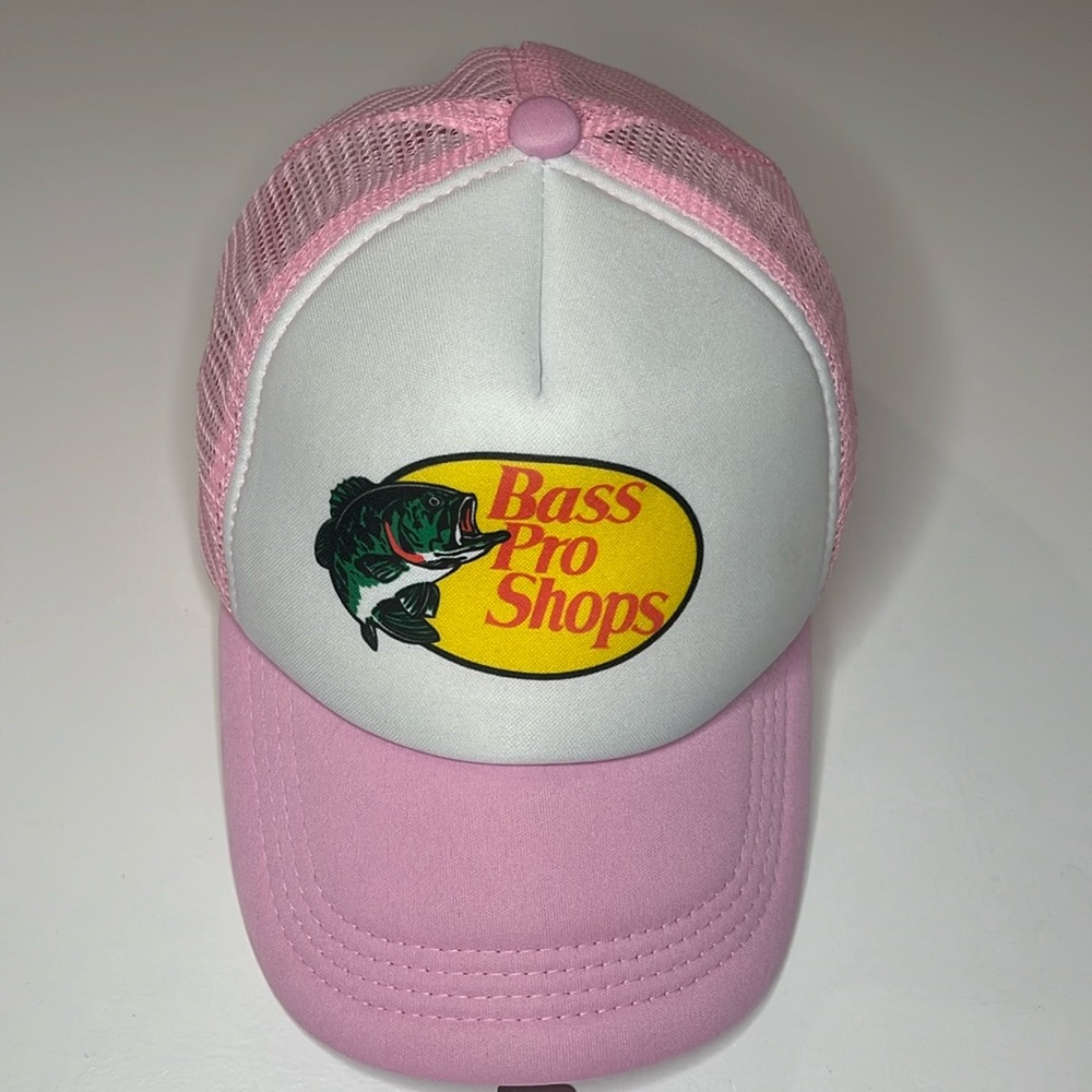 Bass Pro Shop Trucker Hat in pink